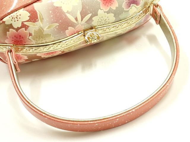 平和屋着物▼和装小物　和装バッグ　ハンドバッグ　花柄　逸品　AABI2234ay