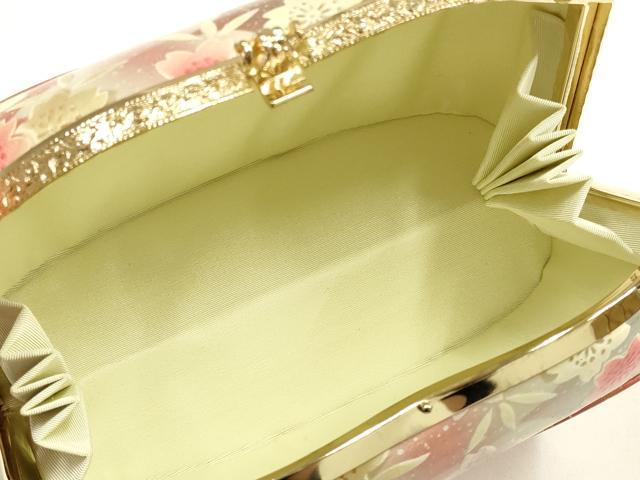 平和屋着物▼和装小物　和装バッグ　ハンドバッグ　花柄　逸品　AABI2234ay