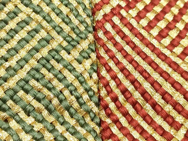 平和屋着物▼和装小物　和装バッグ　巾着バッグ　組み織　金糸　撚り房　逸品　AABI2236ay
