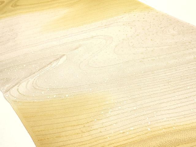平和屋本店●和装小物　帯締め・帯揚げセット　高麗組　流水地紋　箔散らし　金糸　金彩　暈し染め　逸品　未使用　AABI2242ay