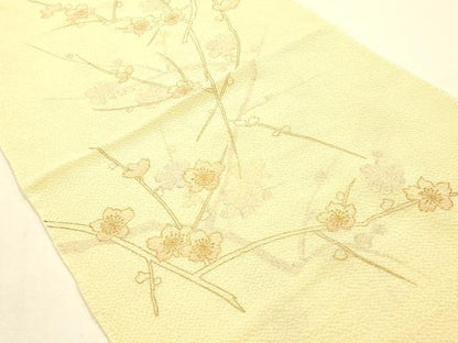 平和屋本店●和装小物　帯締め・帯揚げセット　高麗組　枝花文　金糸　金彩　暈し　撚り房　逸品　未使用　AABI2245ay