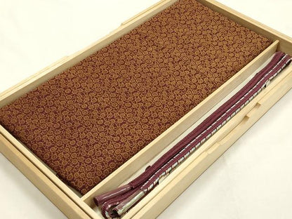 平和屋本店●和装小物　帯締め・帯揚げセット　冠組　花唐草　逸品　未使用　AABI2264ay