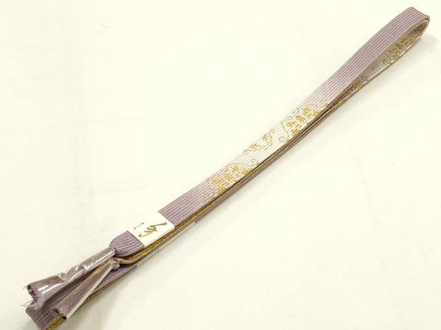 平和屋本店●和装小物　帯締め・帯揚げセット　高麗組　刺繍　松葉　金糸　暈し染め　逸品　未使用　AABI2272ay