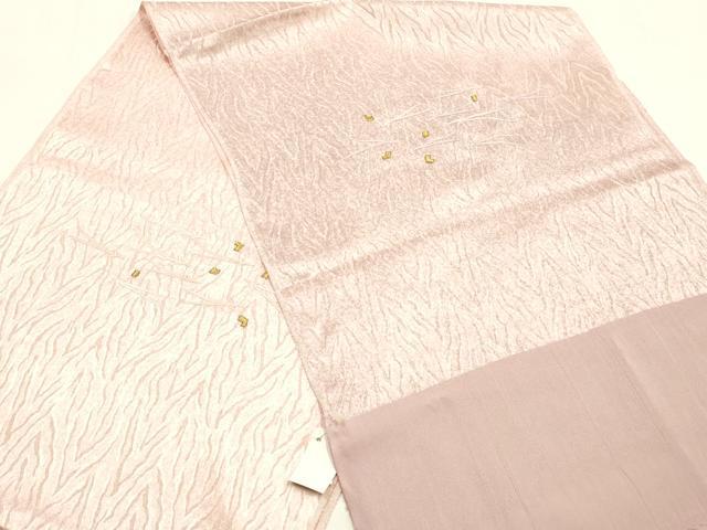 平和屋本店●和装小物　帯締め・帯揚げセット　高麗組　刺繍　松葉　金糸　暈し染め　逸品　未使用　AABI2272ay