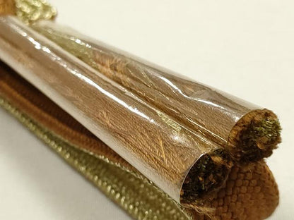 平和屋本店●和装小物　帯締め・帯揚げセット　高麗組　金糸　暈し　逸品　未使用品あり　AABI2273ay
