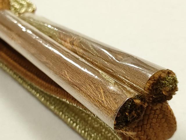 平和屋本店●和装小物　帯締め・帯揚げセット　高麗組　金糸　暈し　逸品　未使用品あり　AABI2273ay