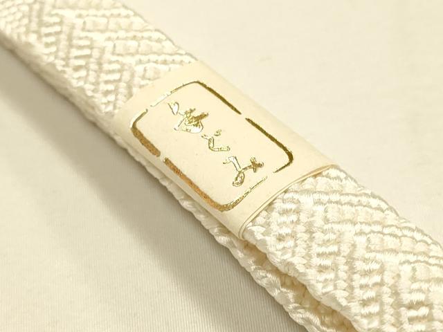 平和屋本店●和装小物　帯締め・帯揚げセット　礼装用　平組　柄絞り　舞花文　金糸　金彩　逸品　未使用　AABI2276ay
