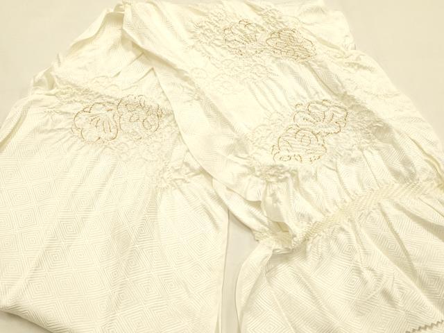 平和屋本店●和装小物　帯締め・帯揚げセット　礼装用　平組　柄絞り　舞花文　金糸　金彩　逸品　未使用　AABI2276ay