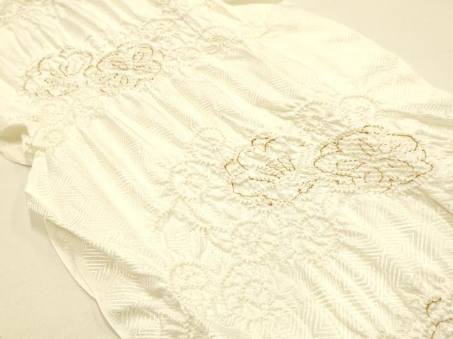 平和屋本店●和装小物　帯締め・帯揚げセット　礼装用　平組　柄絞り　舞花文　金糸　金彩　逸品　未使用　AABI2276ay