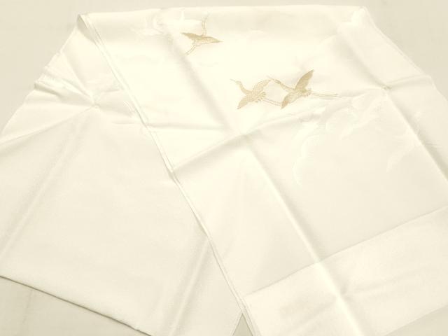 平和屋本店●和装小物　帯締め・帯揚げセット　礼装用　笹浪組　純金　飛鶴文　本金糸　丹後ちりめん　亀房付き　逸品　未使用　AABI2277ay