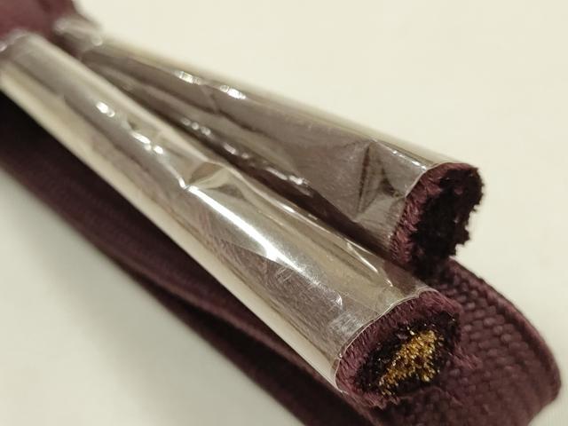 平和屋本店●和装小物　帯締め・帯揚げセット　京友禅　作家物 勝華作　高麗組　矢羽根　金糸　金通し地　正絹　逸品　未使用　AABI2280ay 平和屋本店○和装小物 帯締め・帯揚げセット 京友禅 作家物 勝華作