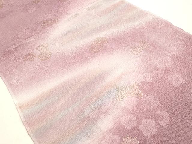 平和屋本店●和装小物　帯締め・帯揚げセット　高麗組　霞文　金糸　暈し染め　正絹　逸品　未使用　AABI2282ay