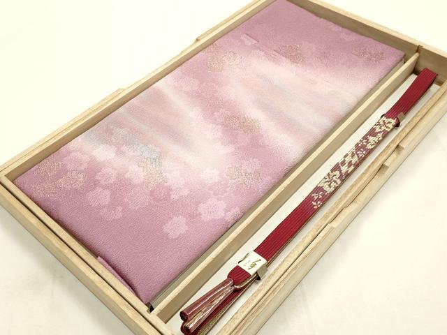 平和屋本店●和装小物　帯締め・帯揚げセット　高麗組　霞文　金糸　暈し染め　正絹　逸品　未使用　AABI2279ay 平和屋本店○和装小物 帯締め・帯揚げセット 高麗組 霞文 金糸 暈し