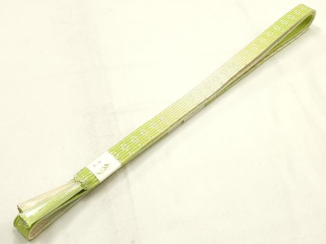 平和屋本店●和装小物　帯締め・帯揚げセット　高麗組 綾出し　刺繍　舞花文　暈し染め　金糸　正絹　逸品　未使用　AABI2285ay 平和屋本店○和装小物 帯締め・帯揚げセット 高麗組 霞文 金糸 暈し