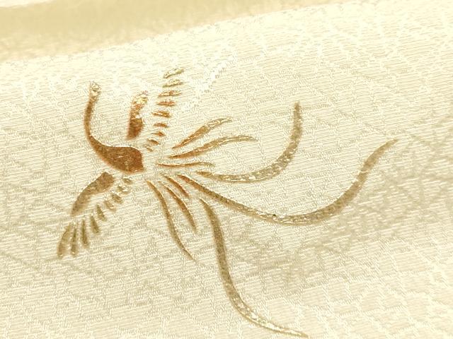 平和屋本店●和装小物　帯締め・帯揚げセット　礼装用　高麗組　南天文　鳳凰　金銀糸　金銀彩　王朝金彩　正絹　逸品　未使用　AABI2289ay