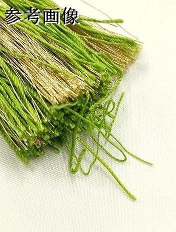 平和屋着物●和装小物　振袖用帯締め　装飾　飾り玉　ビーズ　金糸　正絹　逸品　未使用　AABI2293ay