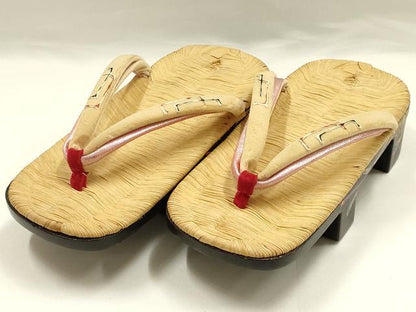 平和屋着物●和装小物　下駄　畳表　飛鳥　金彩　逸品　AABI2304ay