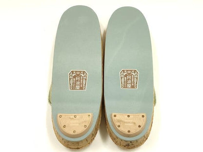 平和屋着物●和装小物　和装草履　網代　鼻緒:斜縞　銀座 阿波屋　逸品　AABI2308ay