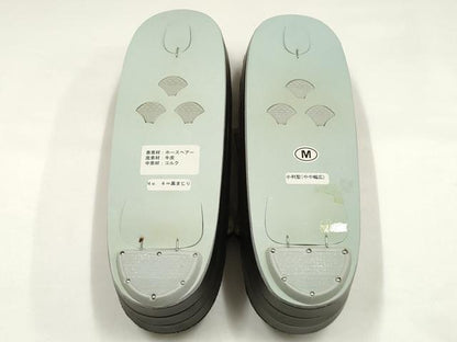 平和屋着物●和装小物　和装草履　ホースヘア　牛皮底　Mサイズ　逸品　未使用　AABI2309ay