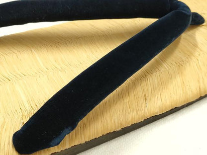 平和屋着物●男性　和装小物　雪駄　畳表　鼻緒:紺色　逸品　AABI2312ay