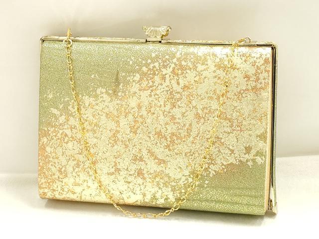 平和屋着物●和装小物　和装バッグ・草履セット　ハンドバッグ　クラッチバッグ　金糸　逸品　AABI2320ay