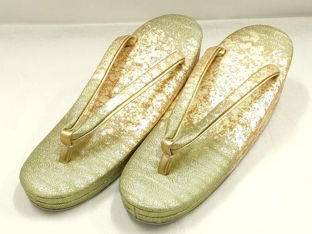 平和屋着物●和装小物　和装バッグ・草履セット　ハンドバッグ　クラッチバッグ　金糸　逸品　AABI2320ay
