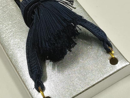 平和屋着物▼男性 和装小物 羽織紐3点 平組 青色系 切り房・撚り房 正絹 逸品 未使用 AABI2328ay