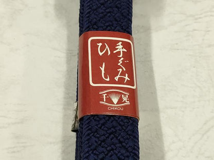 平和屋着物▼男性 和装小物 羽織紐3点 平組 千晃 青色系 切り房・撚り房 正絹 逸品 未使用 AABI2331ay