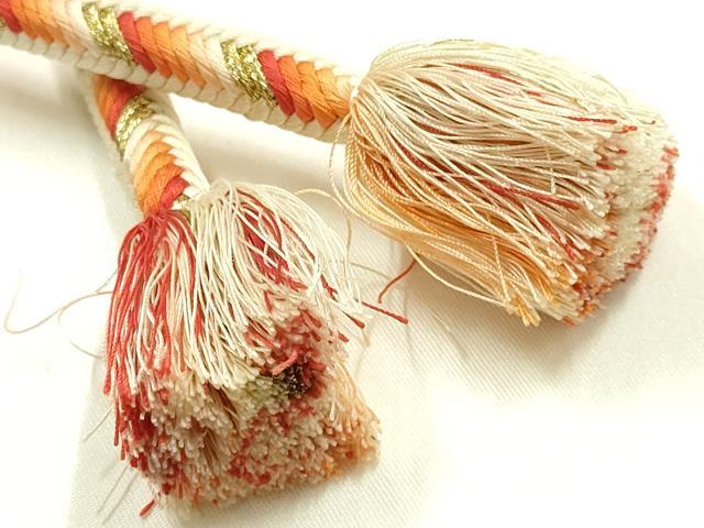 平和屋着物●極上　有職組紐道明　帯締め　奈良組　丸胡蝶　金糸　宮内庁御用　国立博物館御用　東京芸術大学御用 　逸品　AABI2356ay