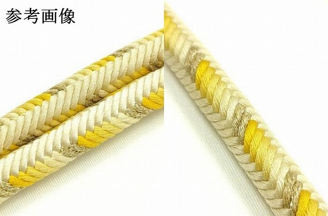 平和屋着物●極上　有職組紐道明　帯締め　奈良組　丸胡蝶　金糸　宮内庁御用　国立博物館御用　東京芸術大学御用 　逸品　AABI2357ay