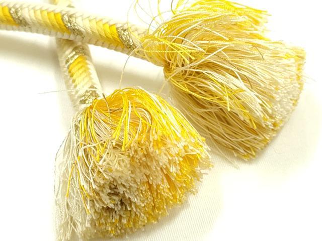平和屋着物●極上　有職組紐道明　帯締め　奈良組　丸胡蝶　金糸　宮内庁御用　国立博物館御用　東京芸術大学御用 　逸品　AABI2357ay