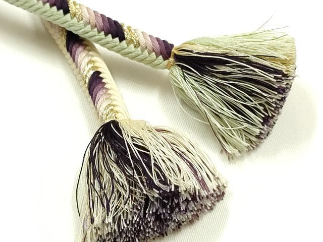 平和屋着物●極上　有職組紐道明　帯締め　奈良組　丸胡蝶　金糸　宮内庁御用　国立博物館御用　東京芸術大学御用 　逸品　AABI2366ay