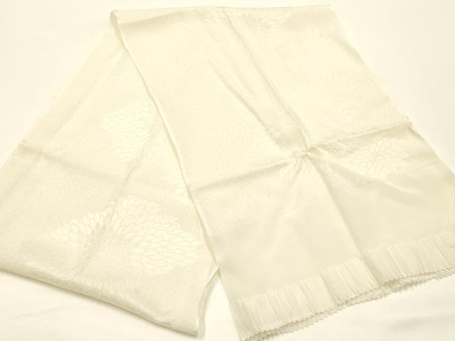 平和屋着物●和装小物　帯締め・帯揚げ・扇子セット　礼装用　万寿菊地紋　金糸　正絹　逸品　未使用　AABI2377ay