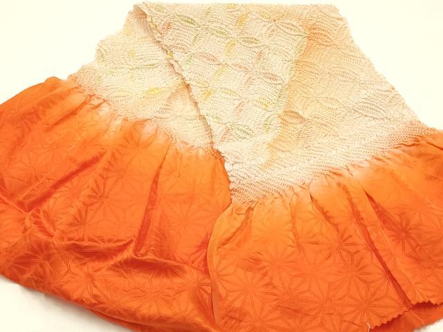 平和屋着物●和装小物　帯締め・帯揚げセット　高麗組　暈し　金糸　柄絞り　七宝繋ぎ　正絹　逸品　未使用　AABI2383ay