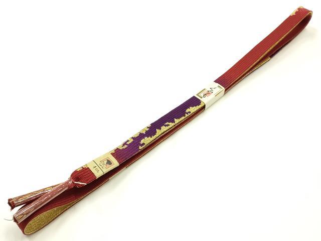 平和屋着物●和装小物　帯締め・帯揚げセット　高麗組　暈し　更紗花菱文　正絹　逸品　未使用　AABI2385ay