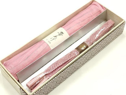 平和屋着物＊夏物 和装小物 帯締め・帯揚げセット 平組 レース組 芝花地紋 逸品 未使用 AABI2386ay