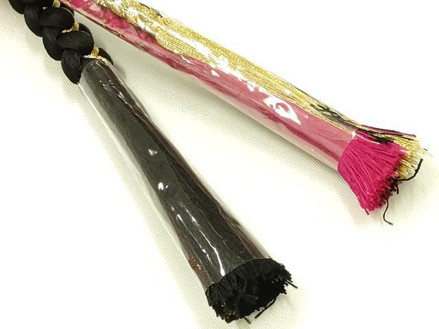 平和屋着物●和装小物　振袖用帯締め　装飾　パール　ビーズ　金糸　正絹　逸品　未使用　AABI2398ay