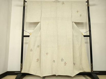 平和屋着物●訪問着　女人文　金彩　正絹　逸品　未使用　AABI2401ck