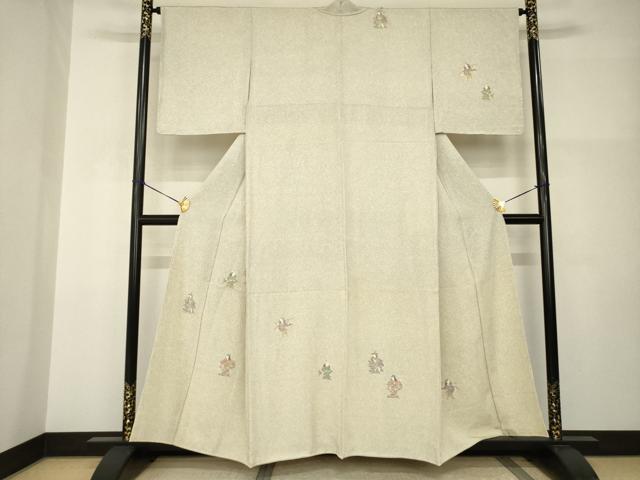 平和屋着物●訪問着　女人文　金彩　正絹　逸品　未使用　AABI2401ck