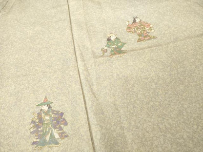 平和屋着物●訪問着　女人文　金彩　正絹　逸品　未使用　AABI2401ck