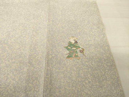 平和屋着物●訪問着　女人文　金彩　正絹　逸品　未使用　AABI2401ck