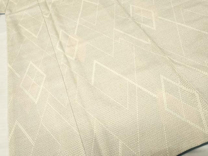 平和屋着物●本塩沢　菱文　亀甲絣　正絹　逸品　AABI2404ck