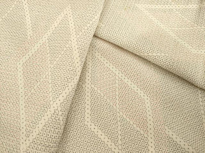 平和屋着物●本塩沢　菱文　亀甲絣　正絹　逸品　AABI2404ck