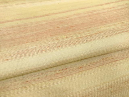 平和屋着物●紅花紬　米沢　横段霞文　正絹　逸品　AABI2408ck
