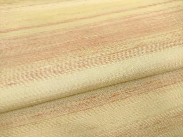平和屋着物●紅花紬　米沢　横段霞文　正絹　逸品　AABI2408ck