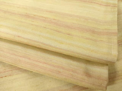 平和屋着物●紅花紬　米沢　横段霞文　正絹　逸品　AABI2408ck