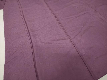 平和屋着物●上質な色無地　鳳凰花地紋　似せ紫色　正絹　逸品　AABI2410ck