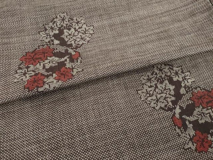 平和屋着物●本場大島紬　一元絣　花丸文　正絹　逸品　AABI2413ck