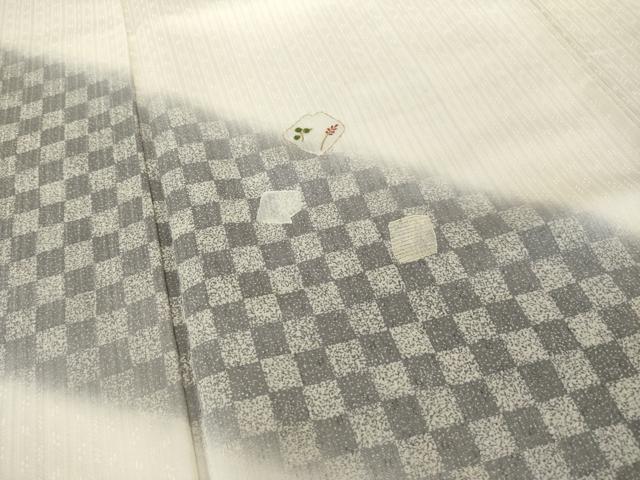 平和屋着物●訪問着　刺繍　市松箔散らし文様　暈し染め　金糸　正絹　逸品　AABI2414ck