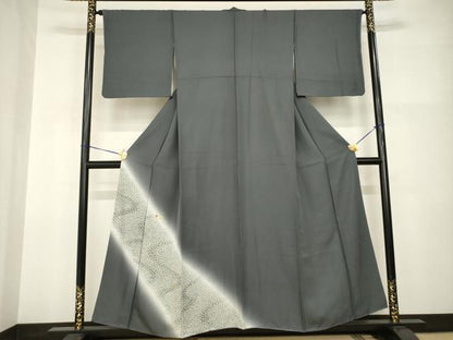 平和屋着物●訪問着　流水花文　暈し染め　正絹　逸品　AABI2416ck